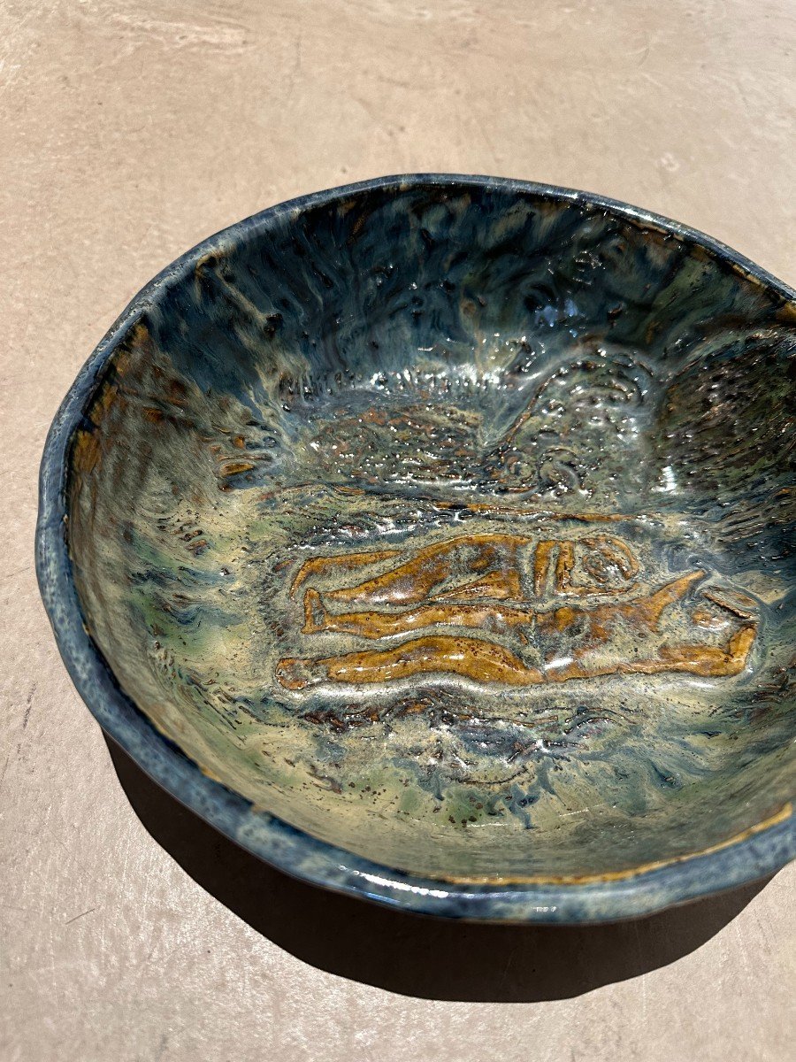 Stoneware Cup After Van Gogh's Painting "la Sieste"-photo-3