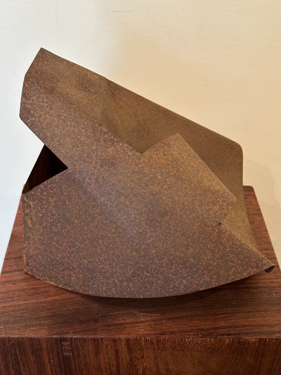 Abstract Corten Steel Sculpture By Jean Paul Moscovino-photo-4