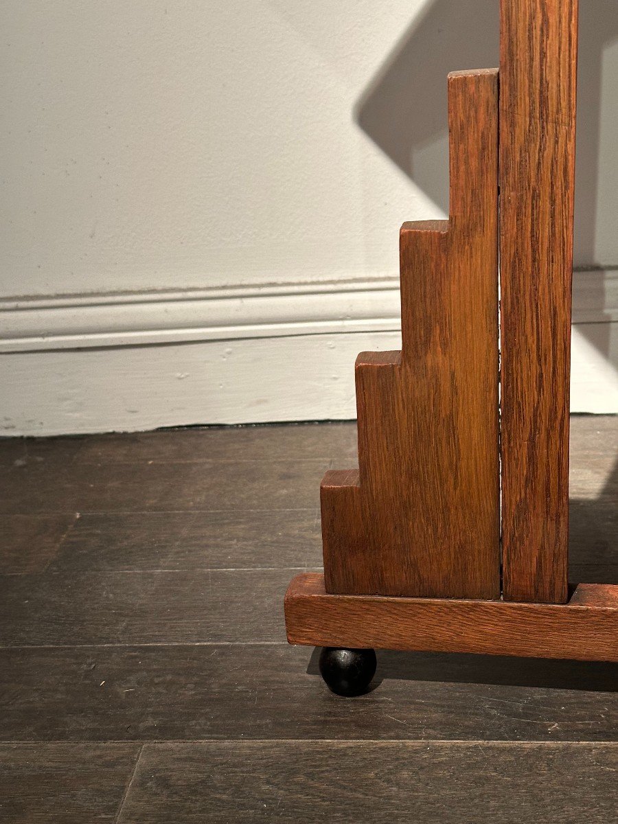 Oak Side Table, Amsterdam School, Early 20th Century -photo-2