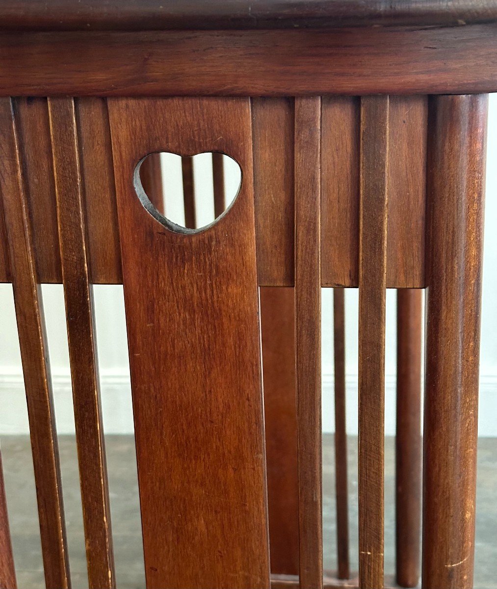 Charming Side Table In Mahogany Stained Beech Circa 1900-photo-4