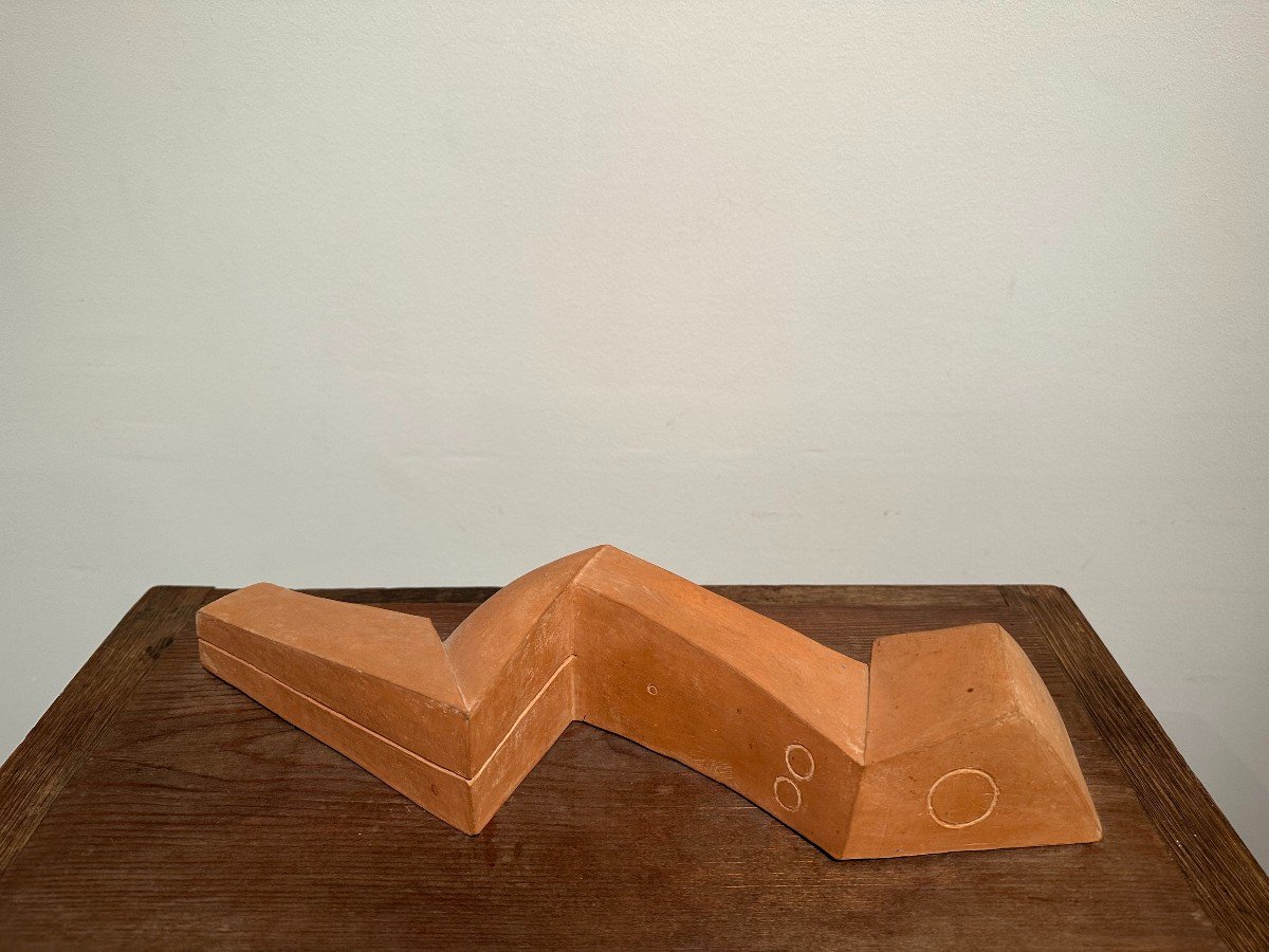 Terracotta Sculpture  By Alberto Colognato Circa 1960 -photo-1