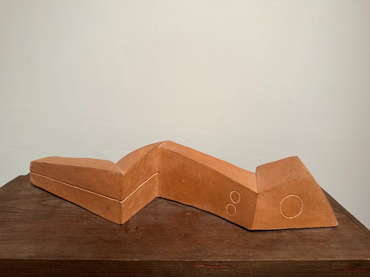 Terracotta Sculpture  By Alberto Colognato Circa 1960 -photo-6