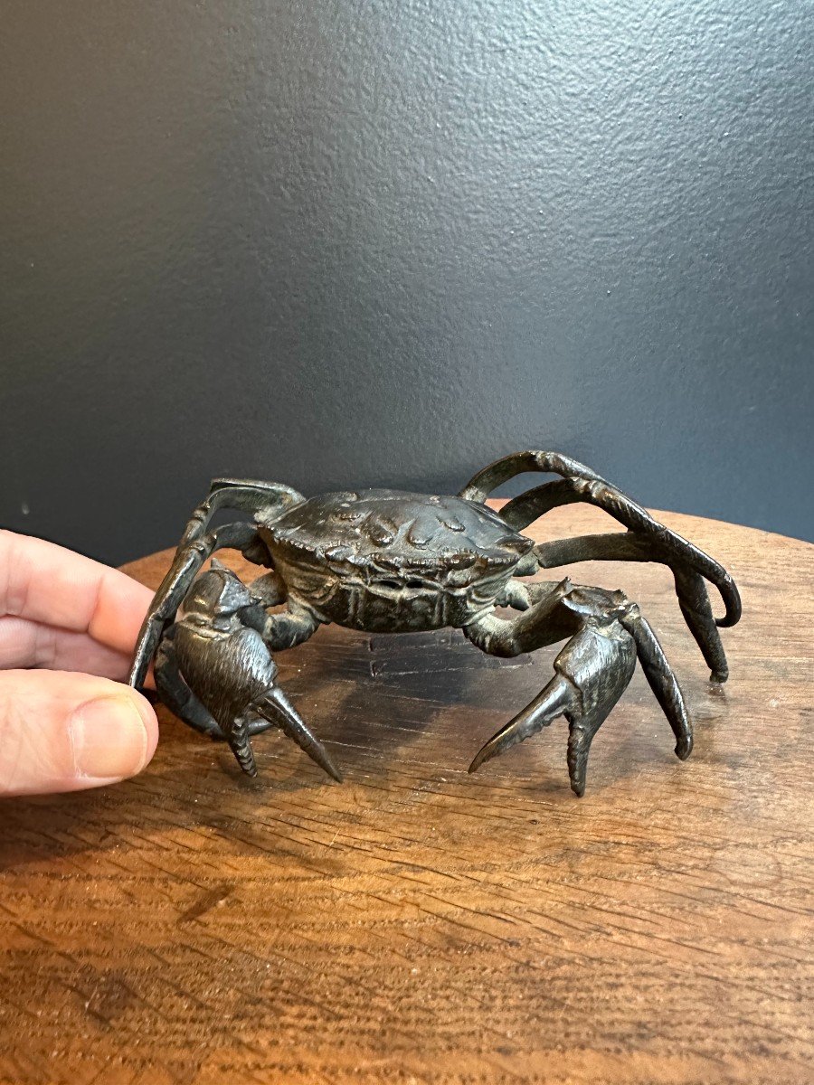 Crabe En Bronze, France 18eme Siècle-photo-2