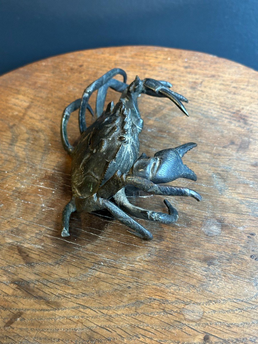 Crabe En Bronze, France 18eme Siècle-photo-4