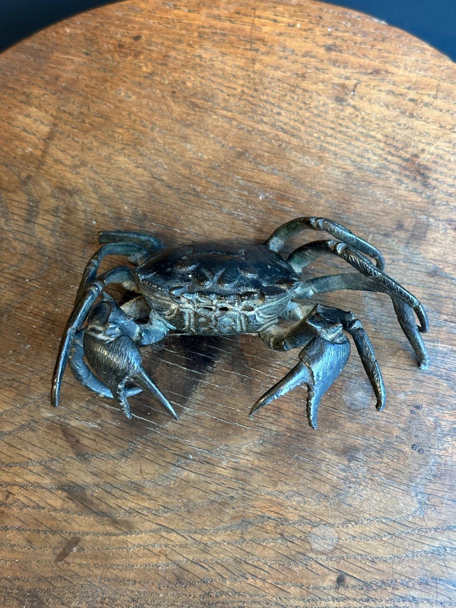 Crabe En Bronze, France 18eme Siècle-photo-7