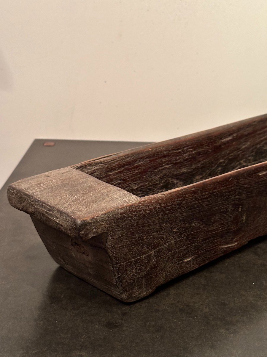 A Wooden Salt Trough French Work Circa 1900-photo-1