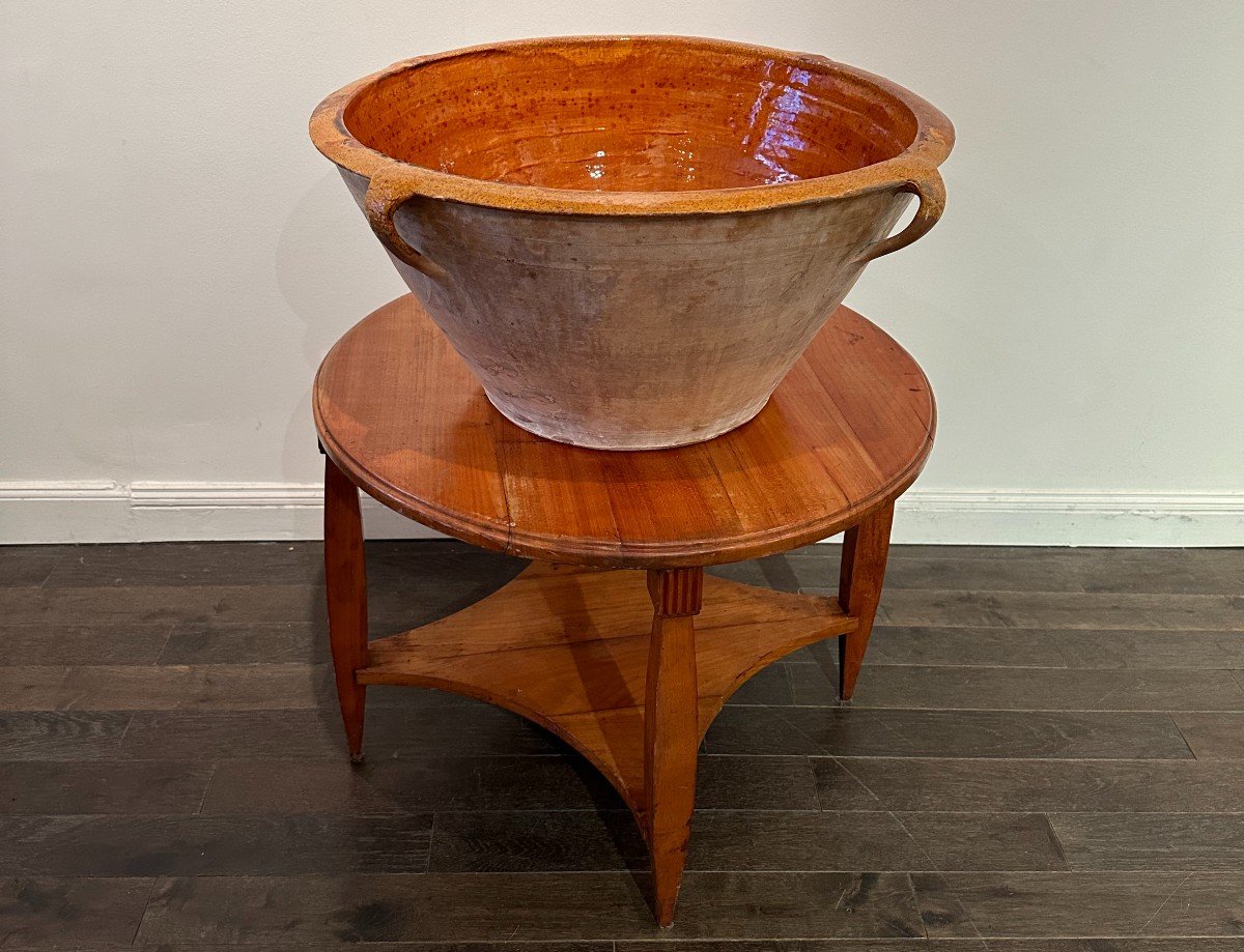 Large Glazed French Terracotta Dish 