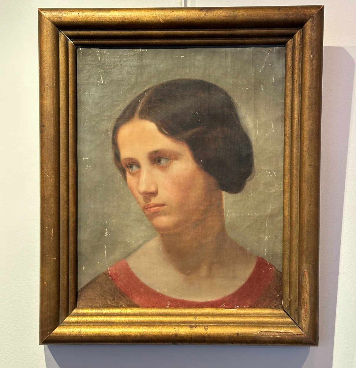 Portrait Of A Young Woman, Oil On Canvas Circa 1920 