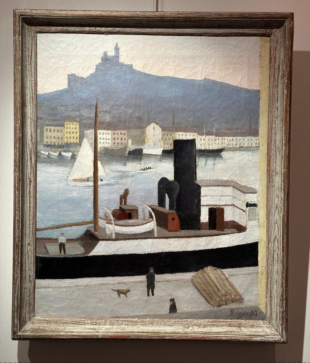 Le Port De Marseille Huile Sur Toile d'André Nagorski Vers 1925