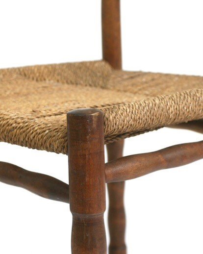 Scandinavian Wooden And Cane Chair -photo-2