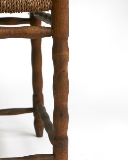 Scandinavian Wooden And Cane Chair -photo-4