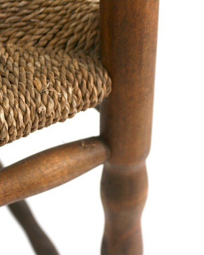 Scandinavian Wooden And Cane Chair -photo-5