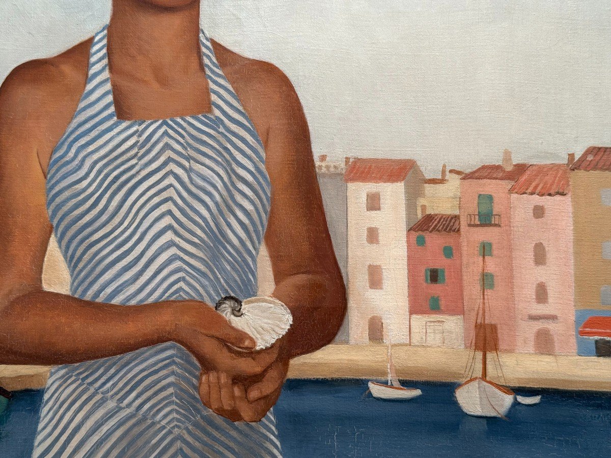 Portrait Of Suzy Solidor In Front Of The Port Of Saint Tropez By Her Friend G Schuster In 1936 -photo-2