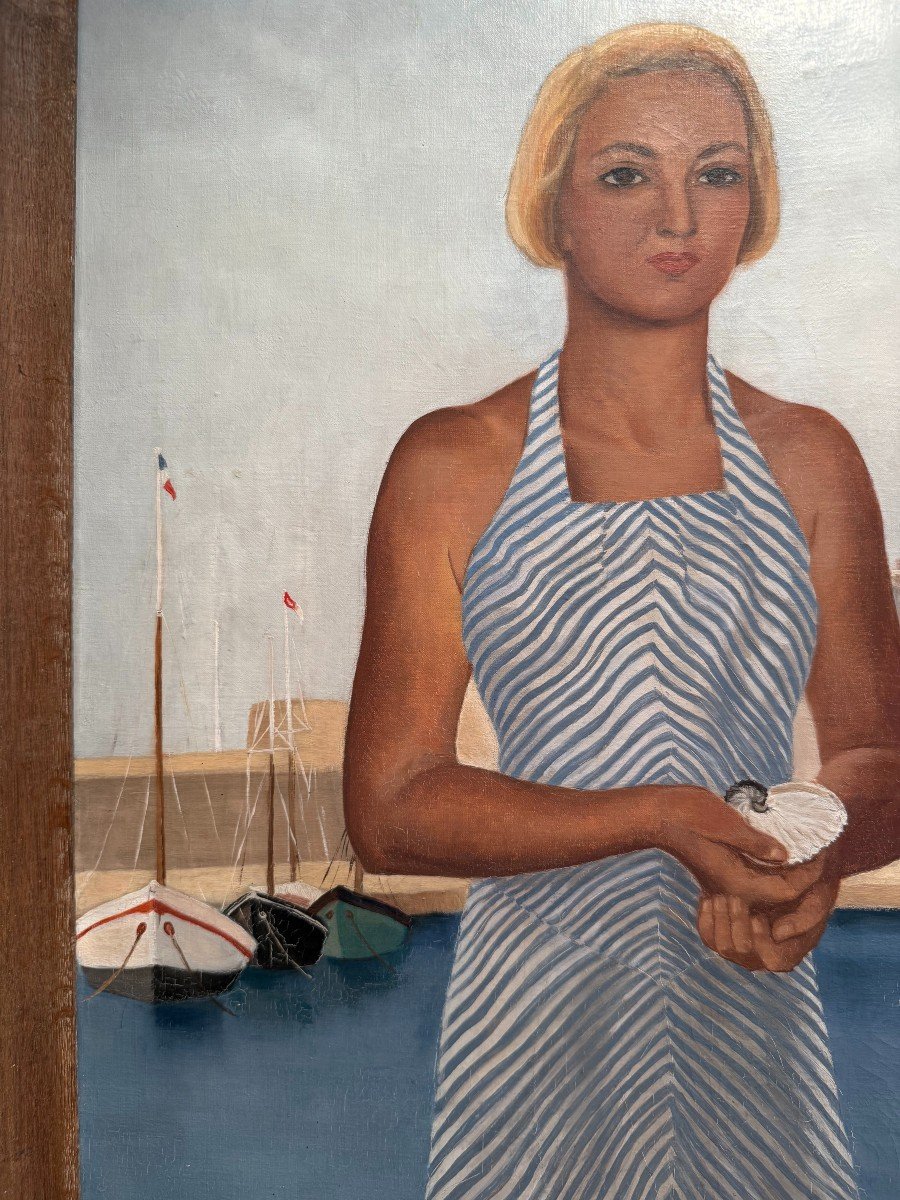 Portrait Of Suzy Solidor In Front Of The Port Of Saint Tropez By Her Friend G Schuster In 1936 -photo-1