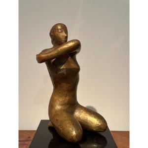 Sculpture En Bronze Doré De Pierre Lagenie 