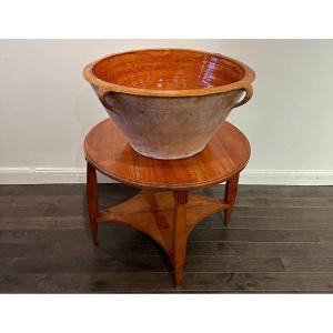 Large Glazed French Terracotta Dish 