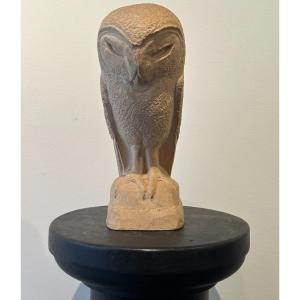 Barn Owl, Terracotta Sculpture By André Abbal Circa 1930