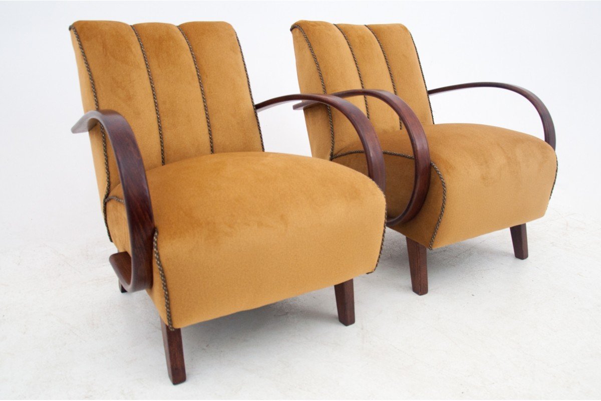 Czech Art Deco Armchairs By J. Halabala, 1930s-photo-2