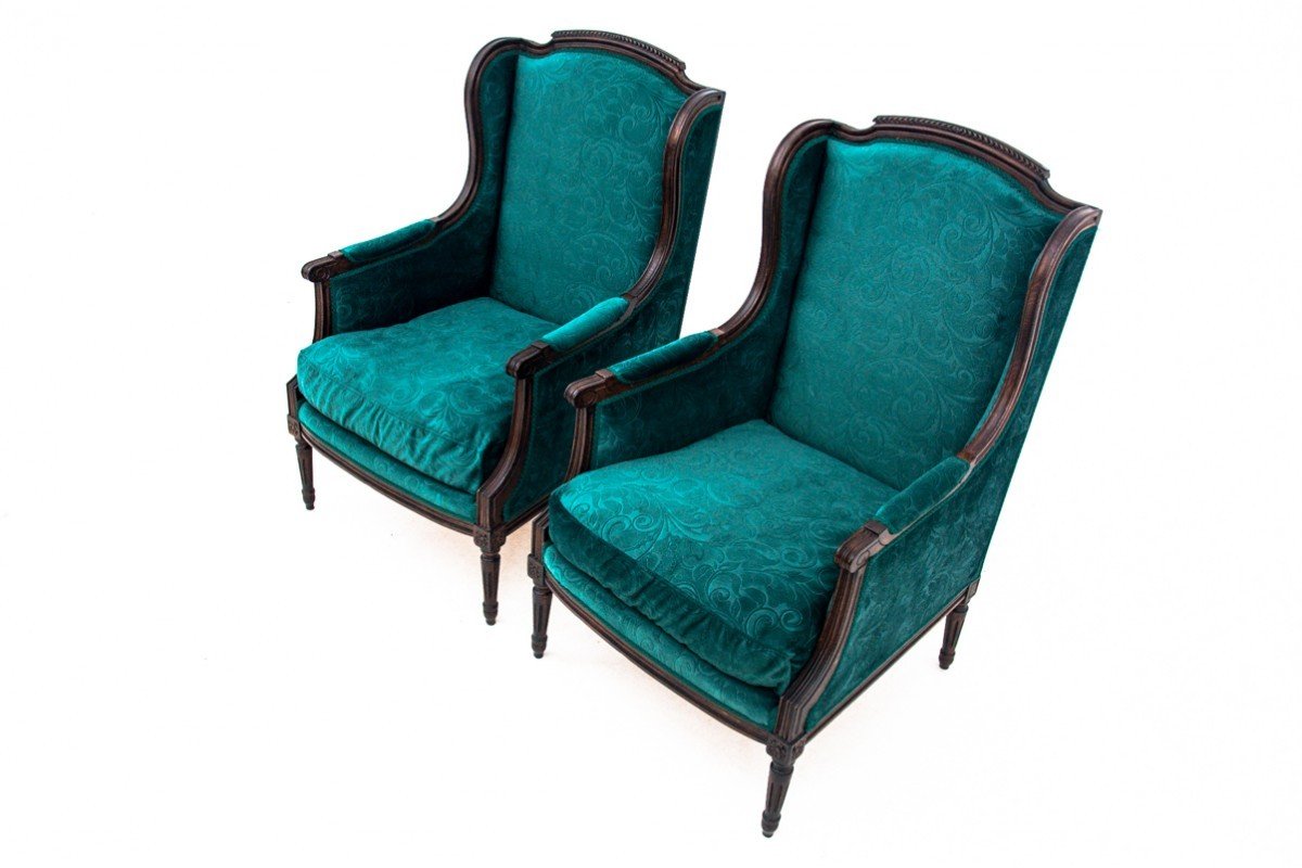 A Set Of Green Armchairs In The Louis XV Style, France, Circa 1890.-photo-2