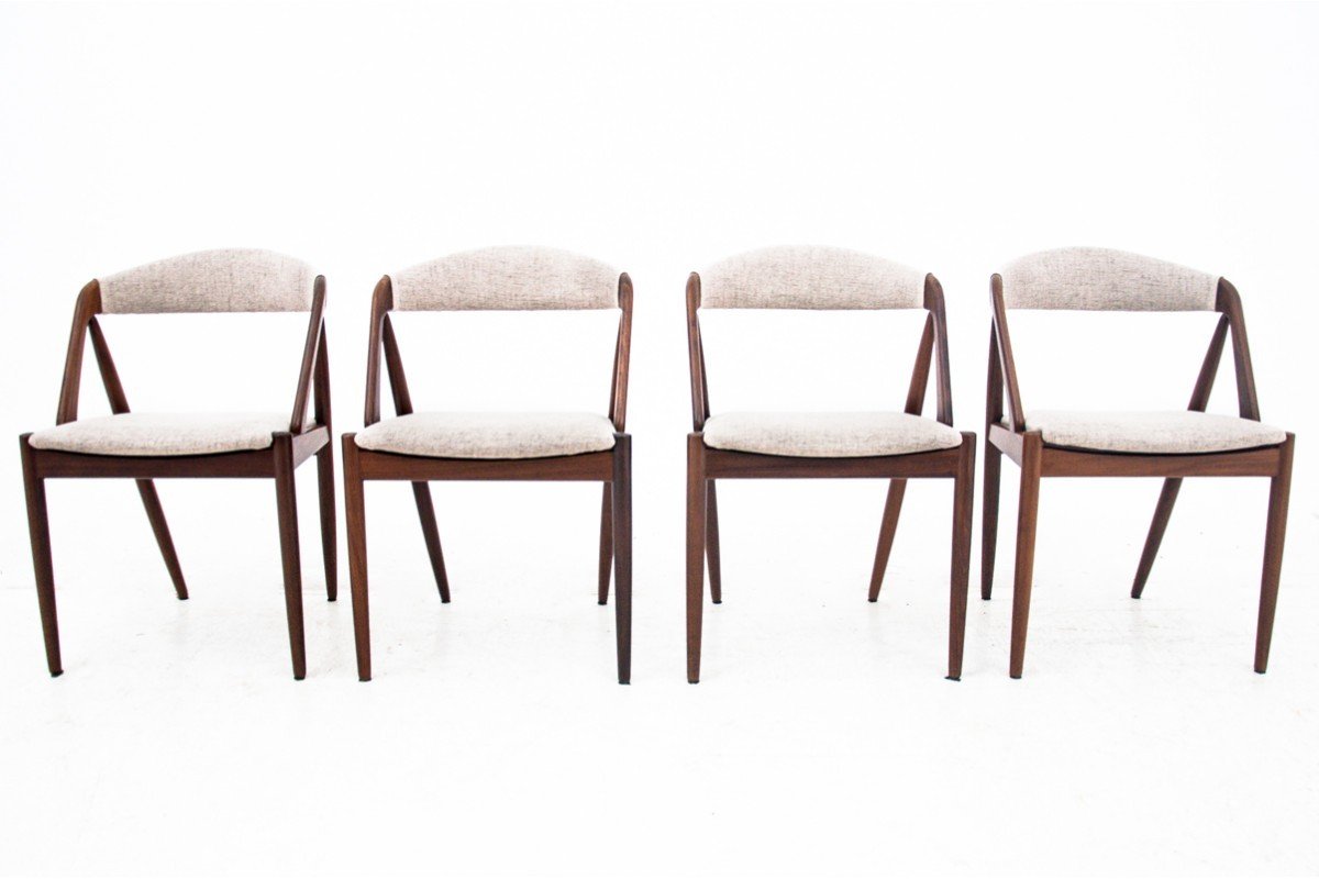 Four Chairs By Kai Kristianes Model 31, Denmark, 1960s. After Renovation.-photo-4