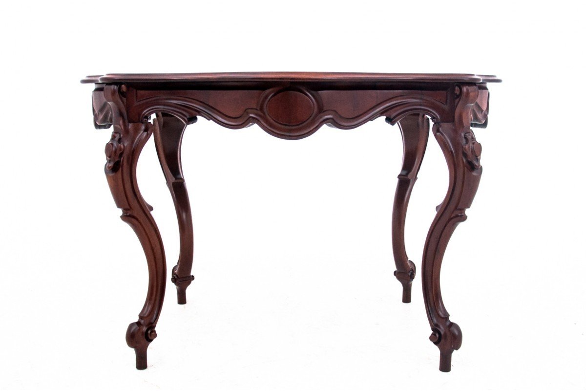 Nyrokoko Style Table, Scandinavia, Circa 1880. Old. After Renovation.-photo-2