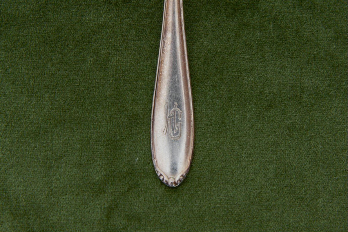 Silver Dinner Spoons, Bruckmann & Söhne, 12 Pieces.-photo-1