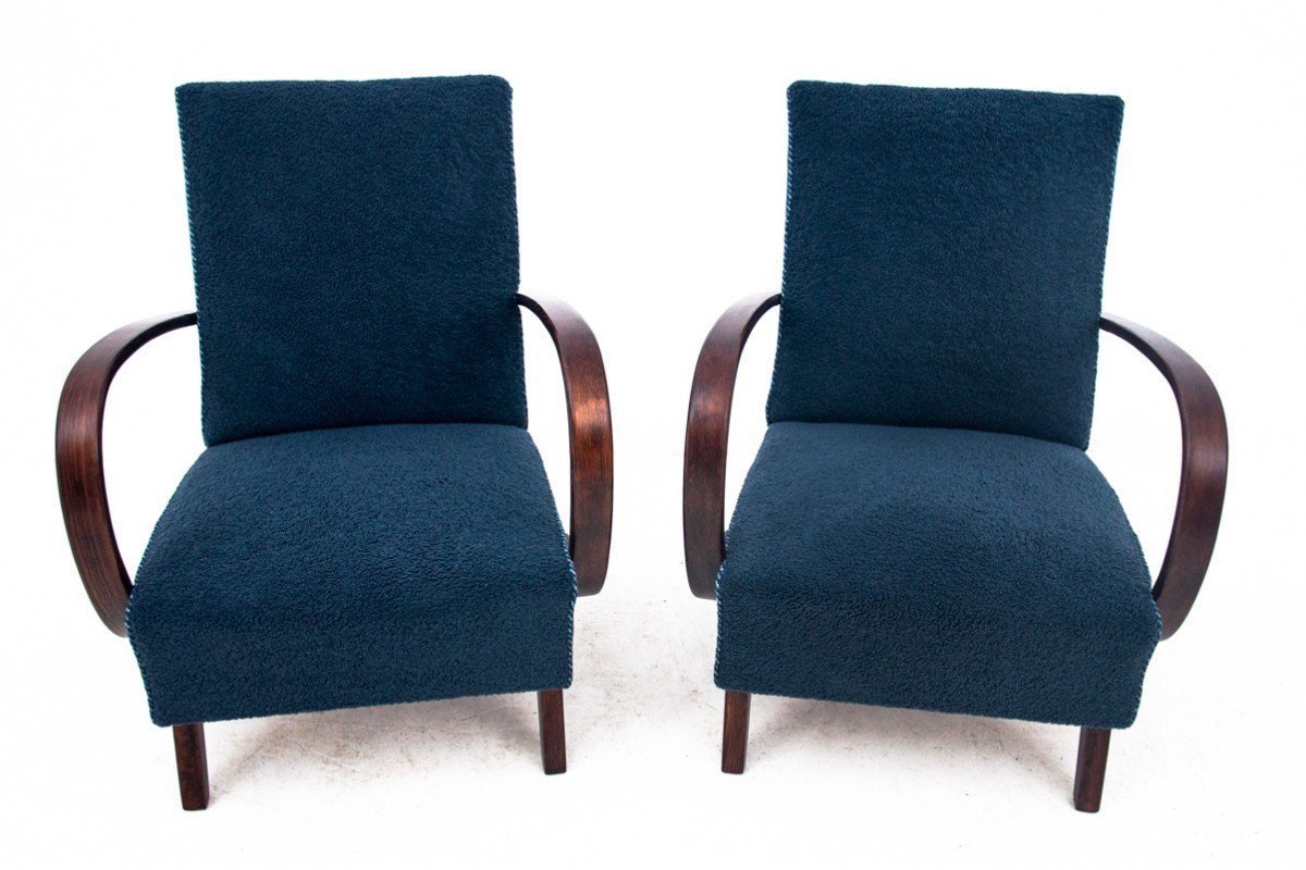 A Pair Of Art Deco Armchairs, First Half Of The 20th Century, Designed By J. Halabala,-photo-3