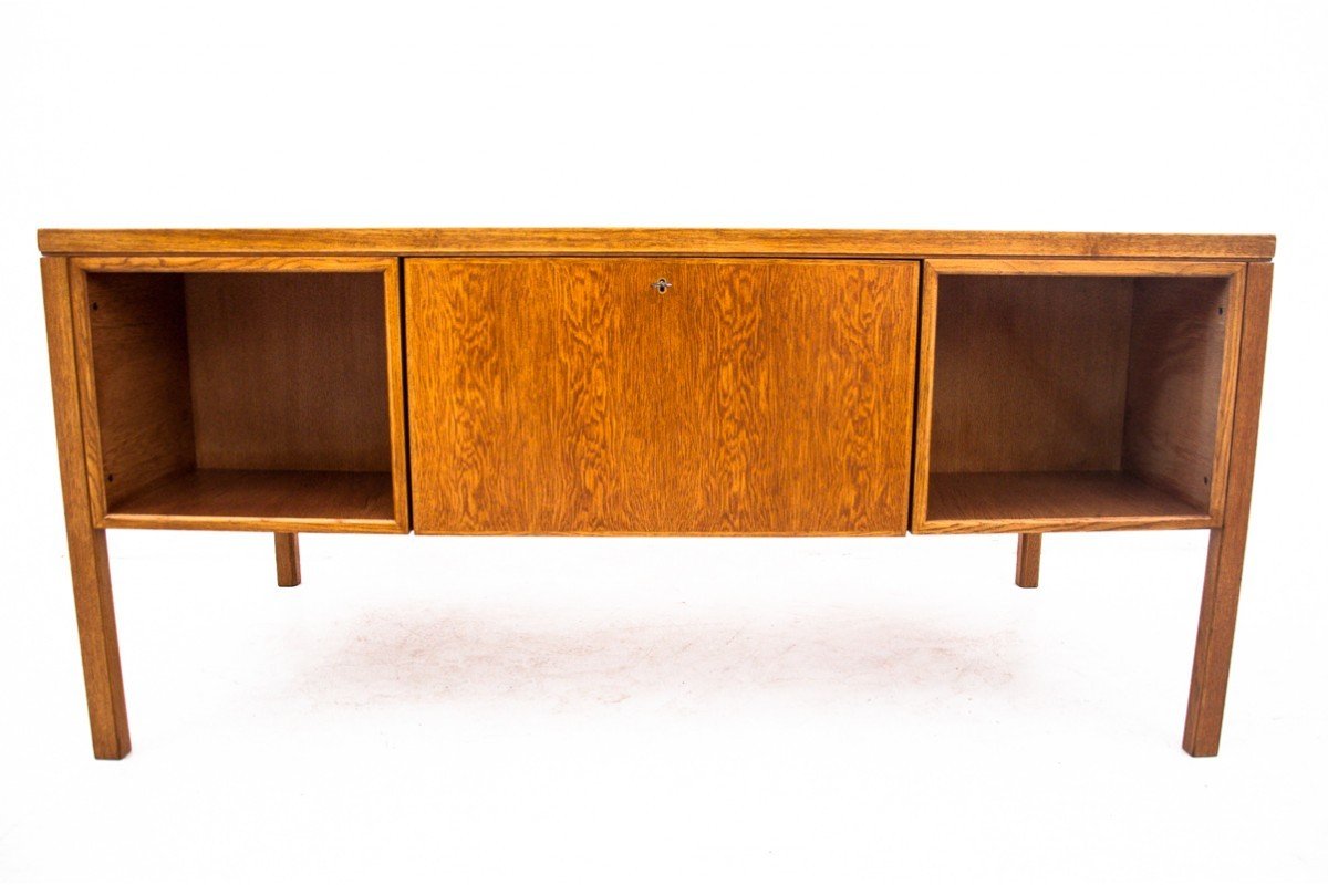 Omann Jun Teak Desk, Model 77, Denmark, 1960s. After Restoration.-photo-2