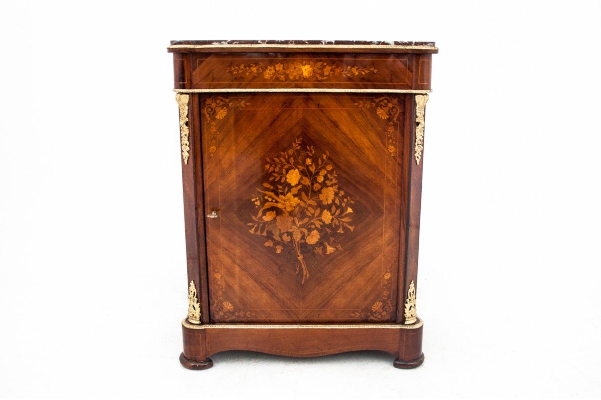 Antique Commode In Marquetry, Northern Europe, Circa 1890. After Renovation.-photo-2