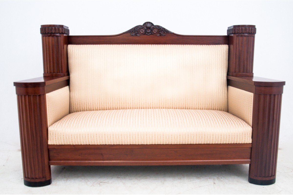 Antique Beige Sofa, Northern Europe, Circa 1900.