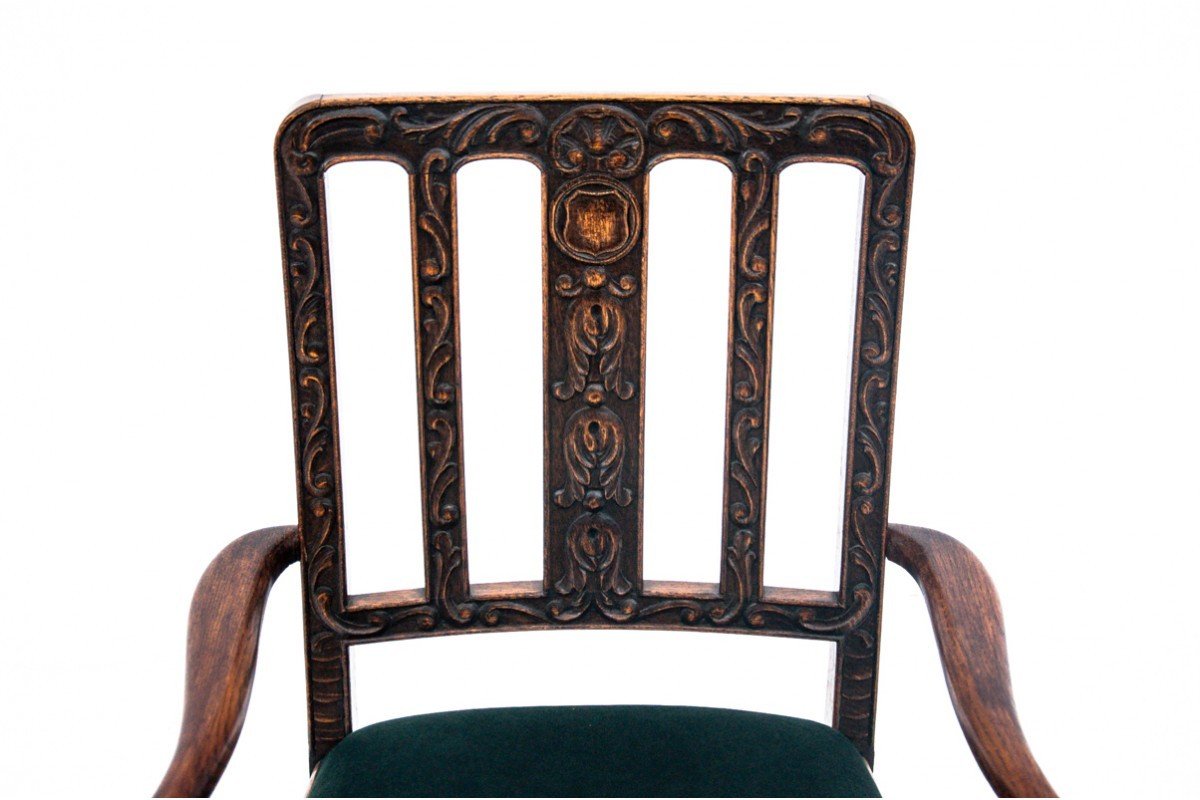 Set Of Chippendalle Style Armchairs, Circa 1900. After Renovation.-photo-1