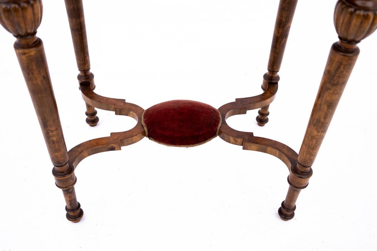 Inlaid Table - Wire, Walnut, Northern Europe, Circa 1880. After Renovation.-photo-6