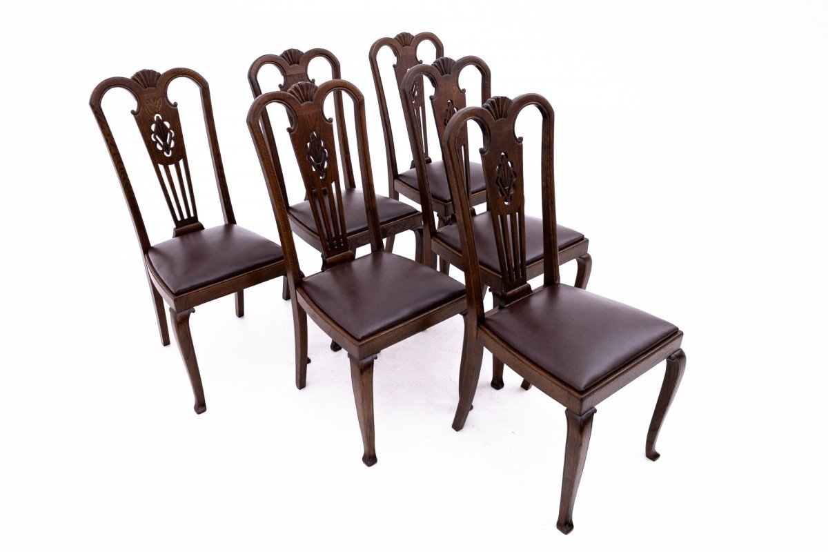 Table Avec Chaises, Europe Occidentale, Vers 1890. Après Rénovation.-photo-3