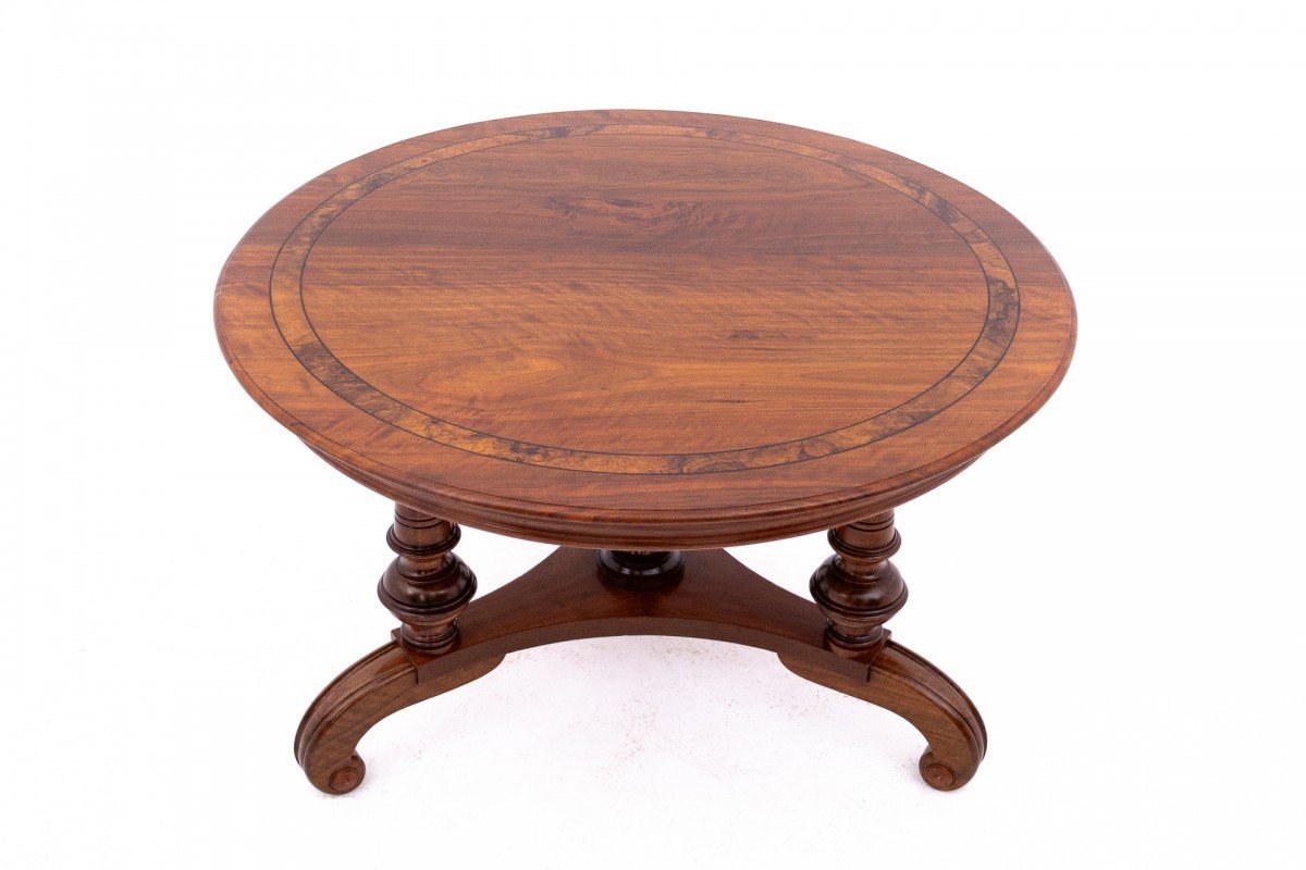 Round Table - Bench, Northern Europe, End Of The 19th Century. After Renovation.