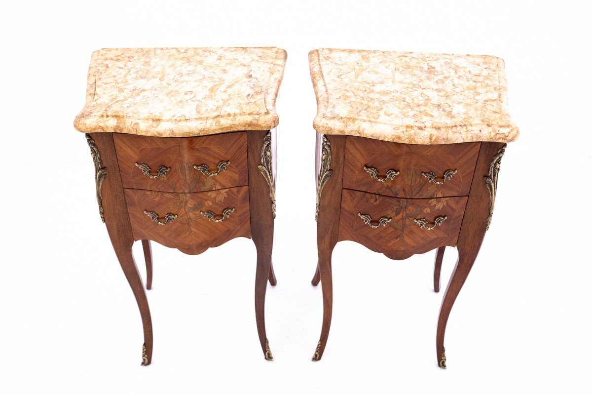 Pair Of Bedside Tables, France, Around 1910-photo-3