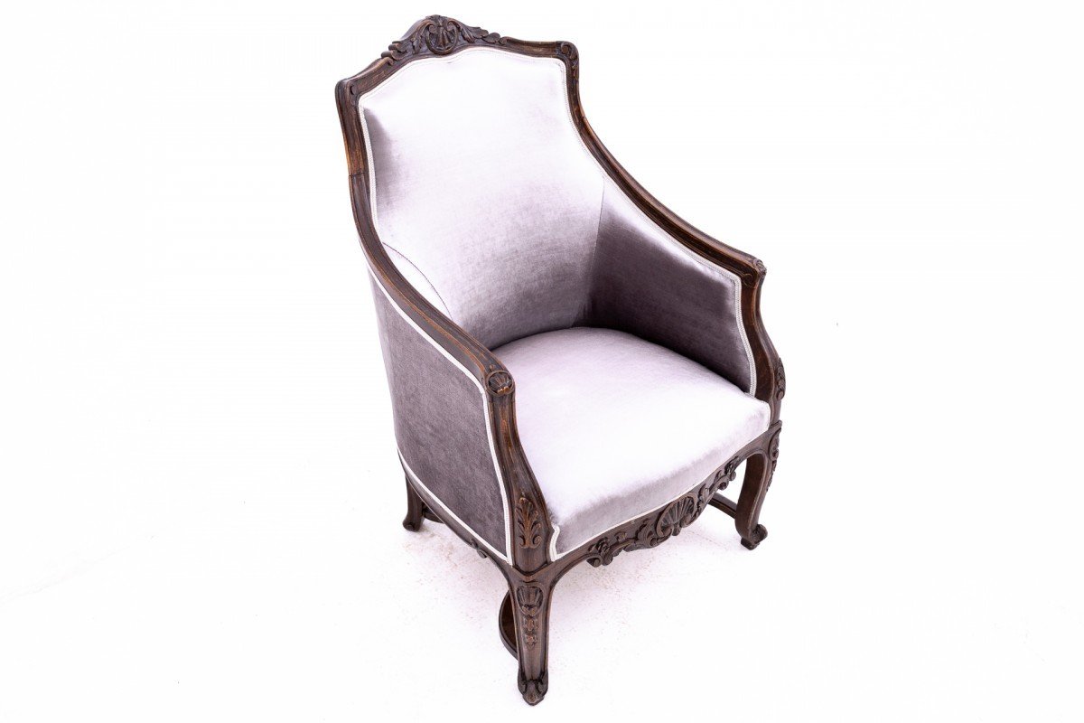 Gray Louis XV Armchairs, France, Circa 1890.-photo-7