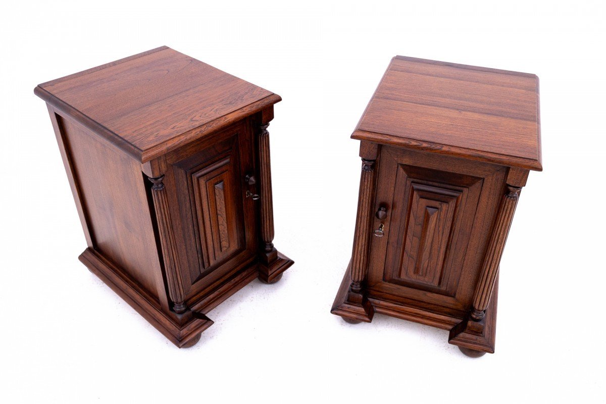 Pair Of Bedside Tables, France, Circa 1920.-photo-4