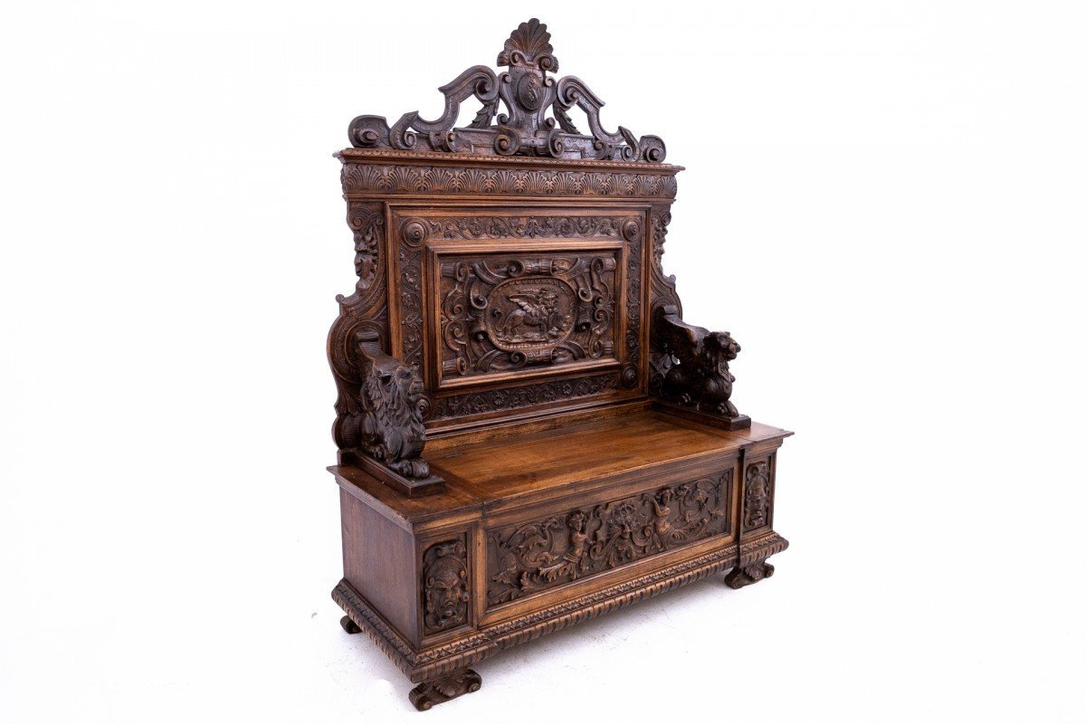 Renaissance Style Chest, France, Circa 1870.-photo-2