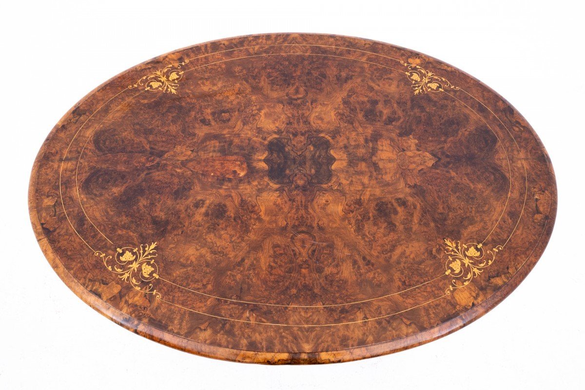Inlaid Table, Western Europe, End Of The 19th Century.-photo-2