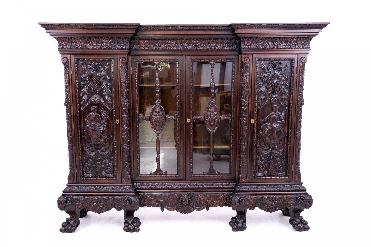Set Of Neo-renaissance Cabinets, Western Europe, Circa 1880. After Renovation.-photo-4