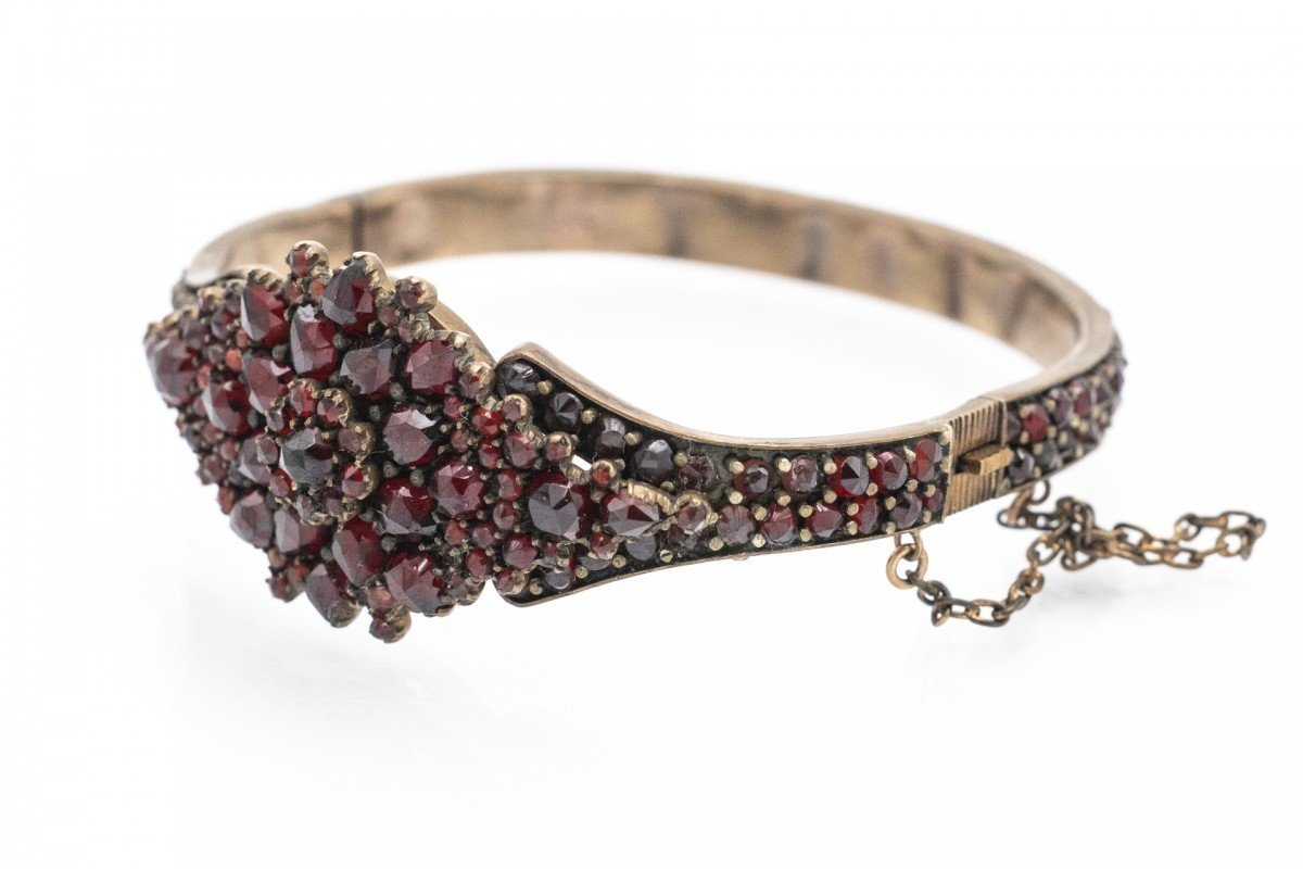 Bohemian Bracelet With Garnets, Late 19th Century.-photo-2