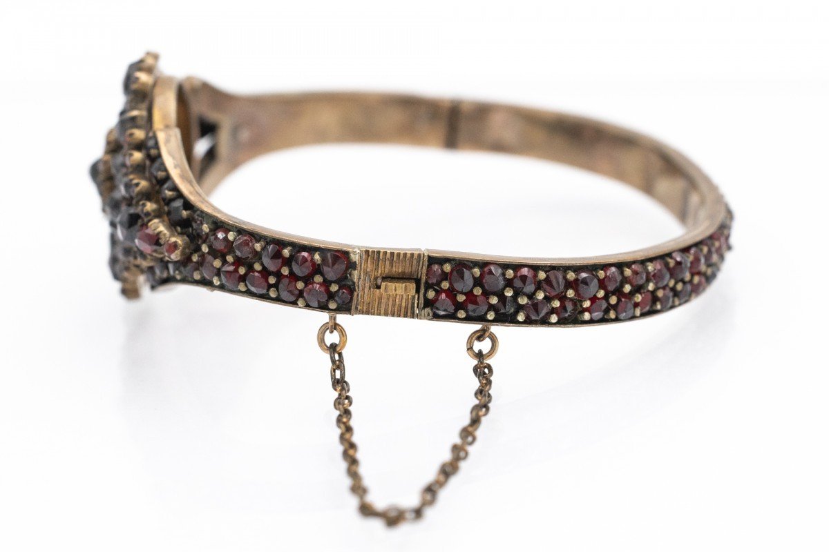 Bohemian Bracelet With Garnets, Late 19th Century.-photo-3