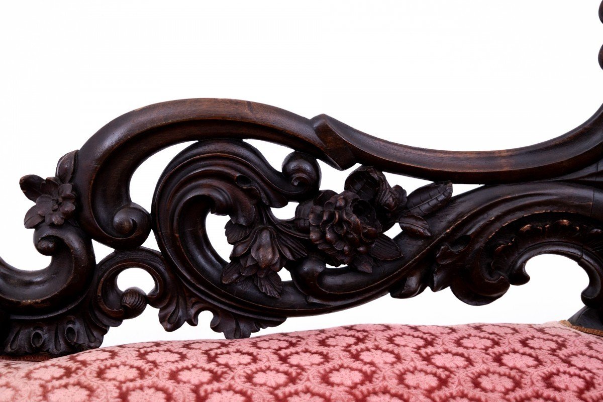 Antique Chaise Longue Dating From Around 1880, Northern Europe.-photo-7