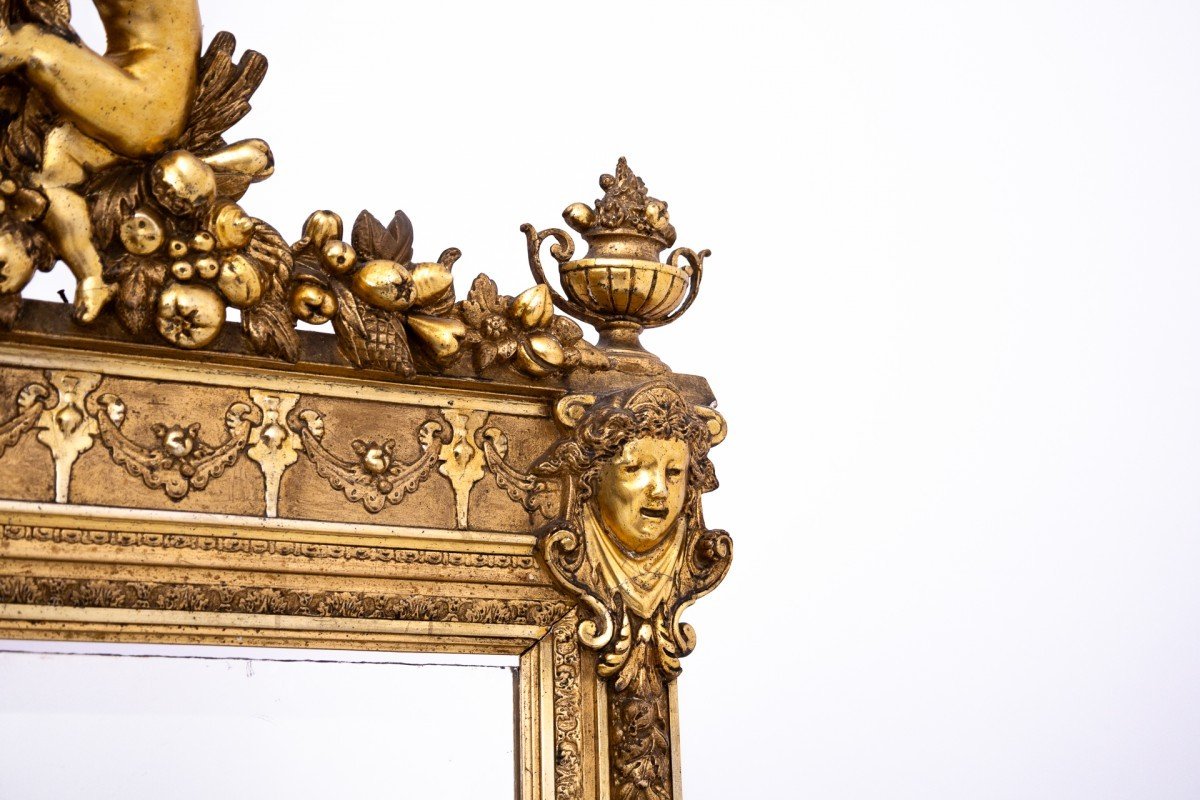 Unusual Napoleon III Mirror, France.-photo-4