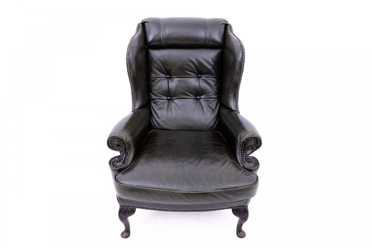 Fauteuil Chesterfield Des Années 1950, Europe Occidentale.-photo-2