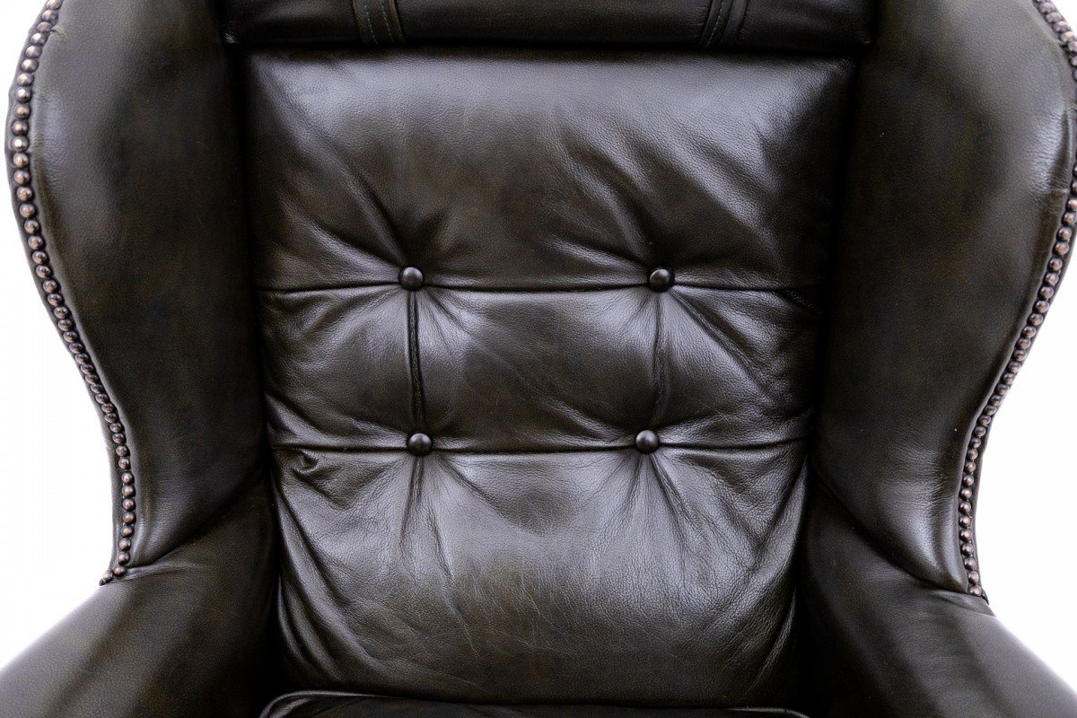 Fauteuil Chesterfield Des Années 1950, Europe Occidentale.-photo-8