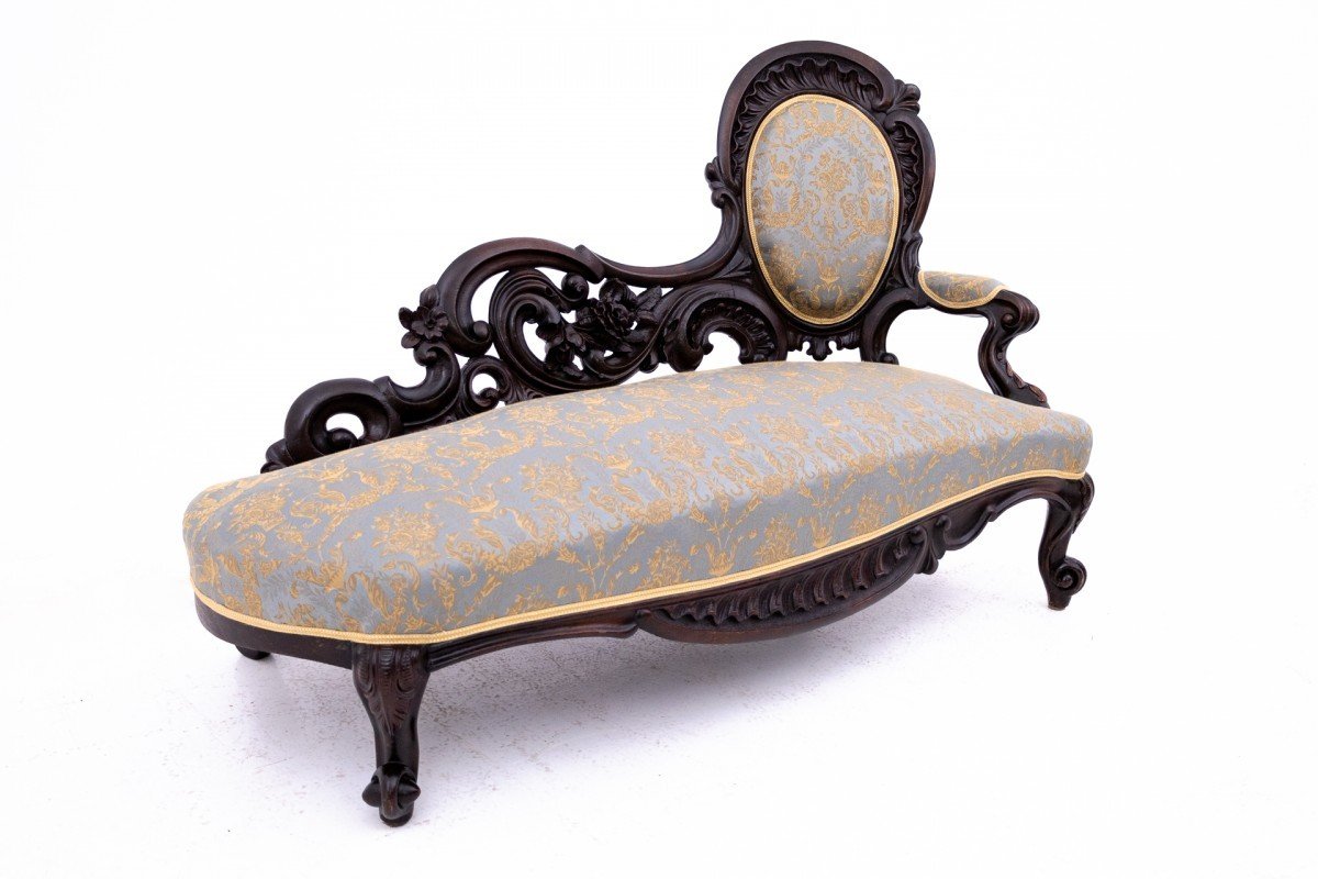 Antique Chaise Longue Dating From Around 1880, Northern Europe.-photo-4