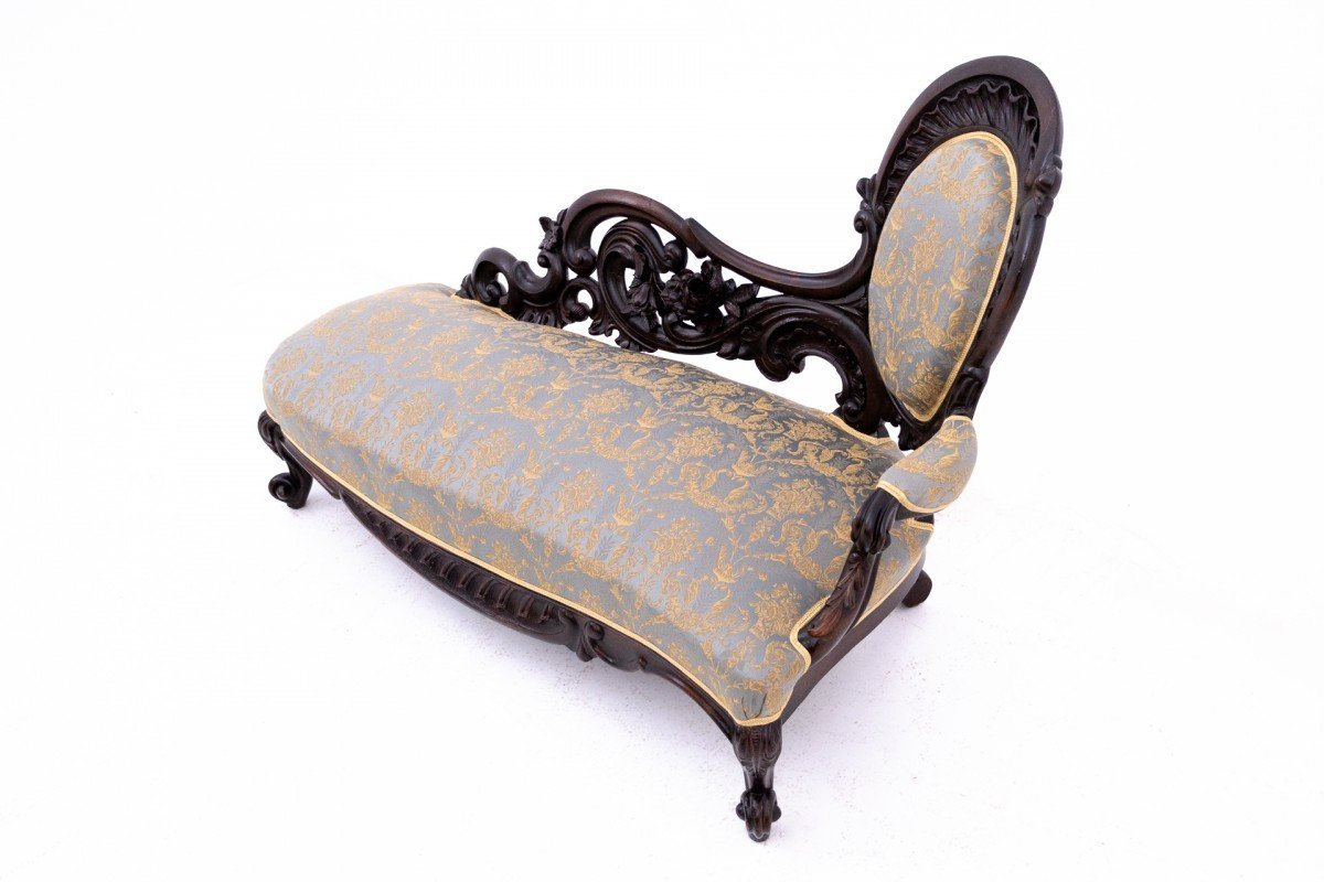 Chaise Longue Antique Datant d'Environ 1880, Europe Du Nord.-photo-2