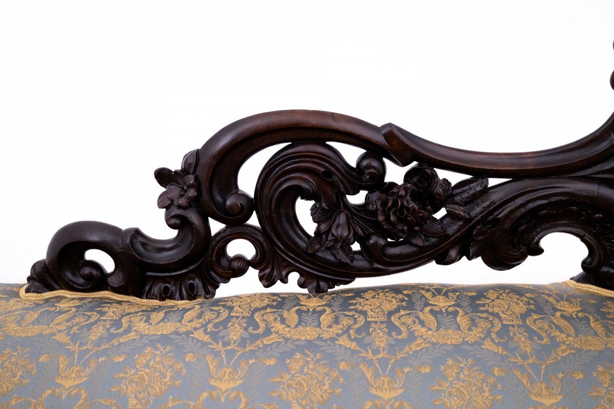 Antique Chaise Longue Dating From Around 1880, Northern Europe.-photo-4