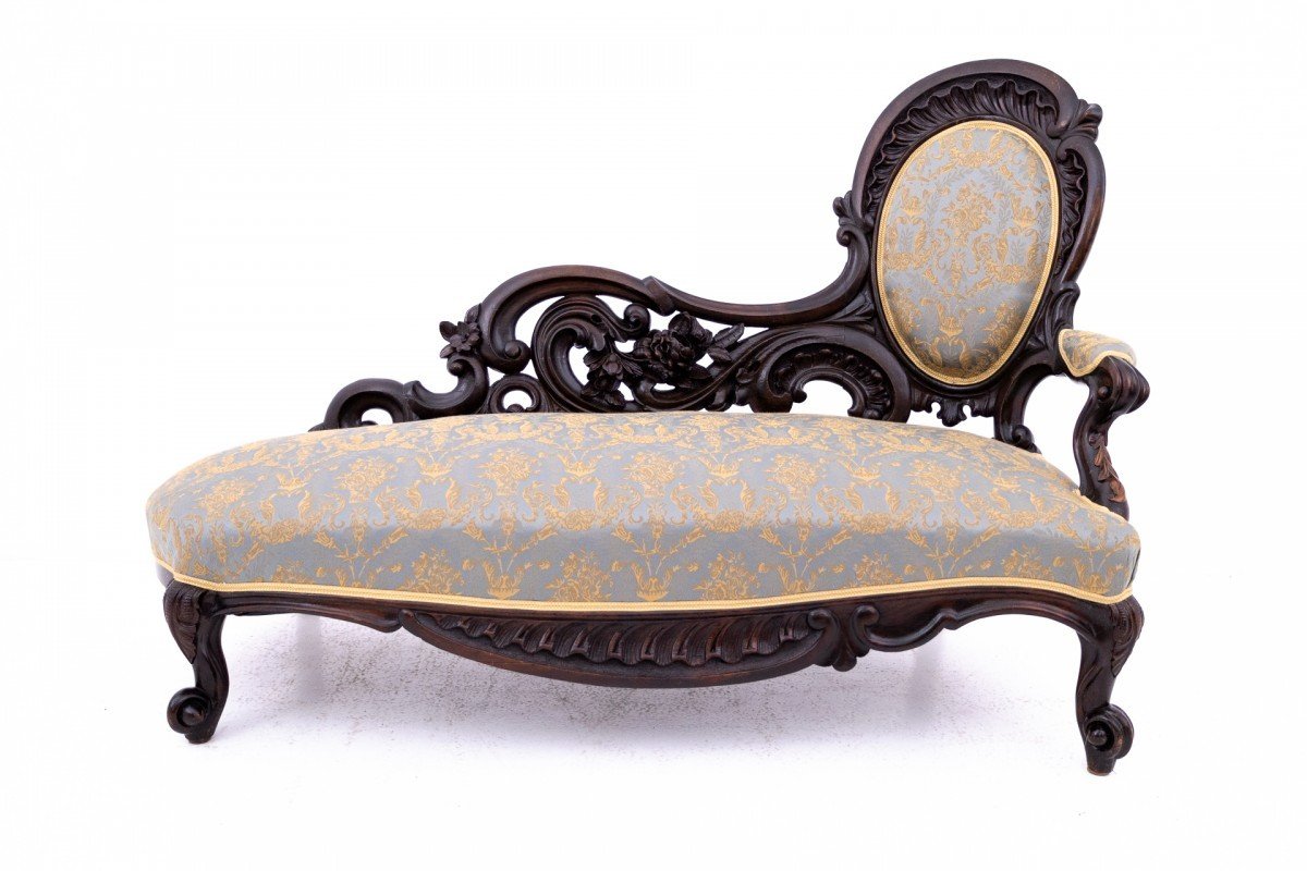 Antique Chaise Longue Dating From Around 1880, Northern Europe.